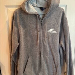 Lake Placid Horse Show Gray Zip-Up Hoodie size large